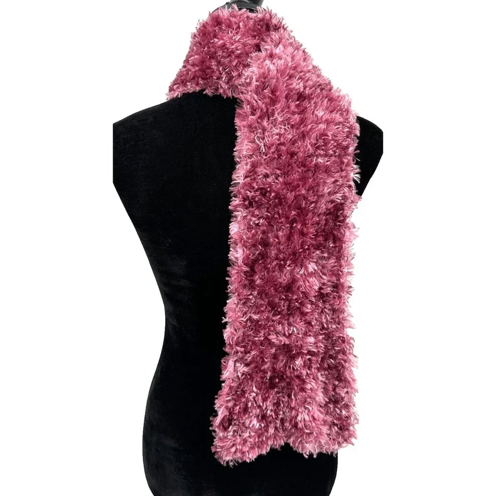 Cejon Women's Rectangular Textured Fuzzy Winter‎ Fashion Scarf One Size Purple